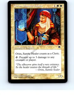Orim, Samite Healer #33 Rare Tempest MTG NP Near Mint or Better - Image 1