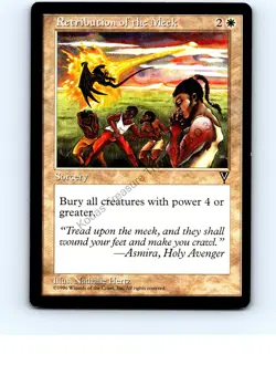 Retribution of the Meek White Rare Visions MTG NP Near Mint or Better - Image 1