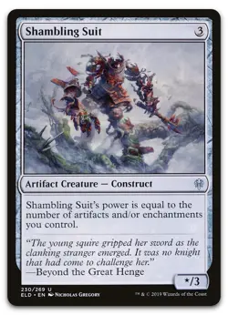 Shambling Suit #230 (LP) Throne of Eldraine ELD Magic MTG - Image 1