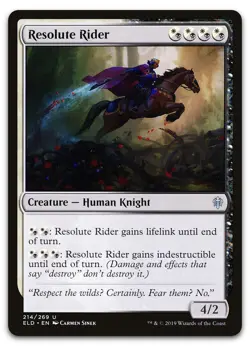 Resolute Rider #214 (LP) Throne of Eldraine ELD Magic MTG - Image 1