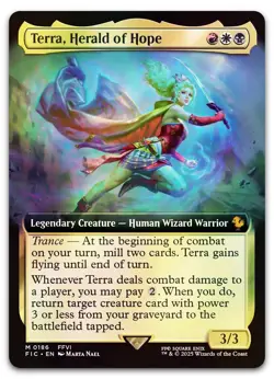 Terra, Herald of Hope (Extended Art) #186 (Foil) NM Final Fantasy FIC Magic MTG - Image 1