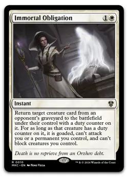 Immortal Obligation #10 (LP) Murders Karlov Manor MKC Magic MTG - Image 1