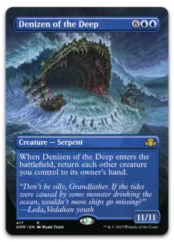 Denizen of the Deep (Borderless) #417 (LP) Dominaria Remastered DMR Magic MTG - Image 1