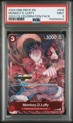 2024 ONE PIECE CHAMPIONSHIP 2023 CELEBRATION PACK #006 MONKEY D. LUFFY PSA 9 - Image 2