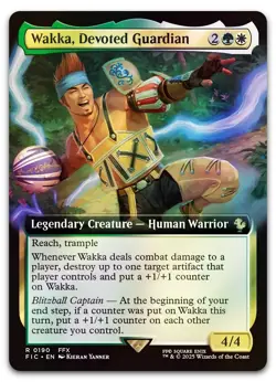 Wakka, Devoted Guardian (Extended Art) #190 (Foil) NM Final Fantasy Magic MTG - Image 1