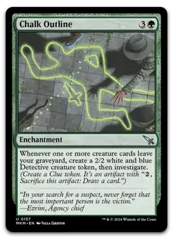 Chalk Outline #157 (LP) Murders Karlov Manor MKM Magic MTG - Image 1
