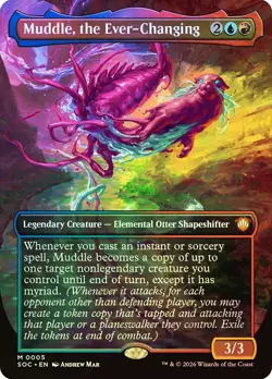 MTG FOIL Muddle, the Ever-Changing Borderless - Secrets of Strixhaven Commander - Image 1