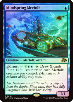 MTG FOIL Mindspring Merfolk - Aetherdrift #051 - Image 1