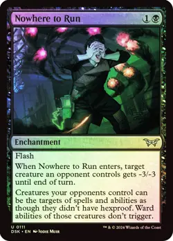 MTG FOIL Nowhere to Run - Duskmourn: House of Horror #111 - Image 1