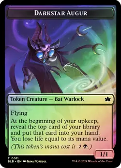 MTG FOIL {Darkstar Augur Token} // {Squirrel Token} - Bloomburrow #011 - Image 1