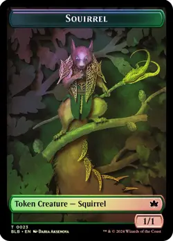 MTG FOIL {Darkstar Augur Token} // {Squirrel Token} - Bloomburrow #011 - Image 2