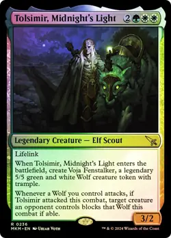 MTG FOIL Tolsimir, Midnight's Light - Murders at Karlov Manor #236 - Image 1