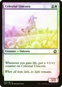 MTG FOIL Celestial Unicorn - Adventures in the Forgotten Realms #005 - Image 1