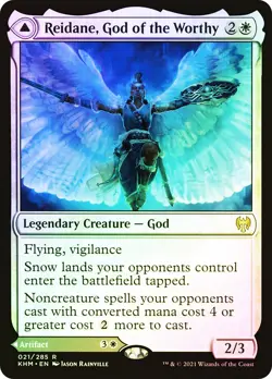 MTG FOIL Reidane, God of the Worthy // Valkmira, Protector's Shield - Kaldheim - Image 1