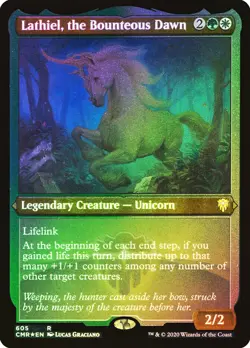 MTG FOIL ETCHED Lathiel, the Bounteous Dawn - Commander Legends #605 - Image 1