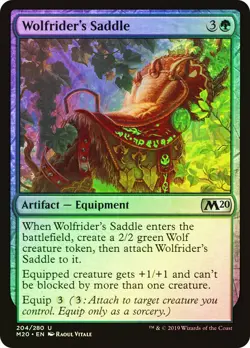 MTG FOIL Wolfrider's Saddle - Core Set 2020 #204 - Image 1