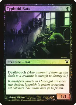 MTG FOIL Typhoid Rats - Innistrad #120 - Image 1