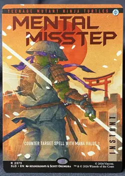 MTG TMNT Secret Lair- Mental Misstep 2373 Non-Holo Rare Borderless - Last Ronin - Image 1