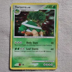 Pokemon Diamond & Pearl 17/130 Torterra - Holo Rare - Damaged - Image 1