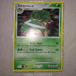 Pokemon Diamond & Pearl 17/130 Torterra - Holo Rare - Damaged - Image 3