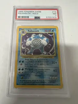 1999 Poliwrath Holo #13 PSA 7 Near Mint Pokemon TCG Base Set WOTC Rare 9555 - Image 1