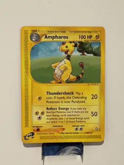 Pokemon TCG Ampharos #1/147 Non-Holo Aquapolis 2002 E Reader Vintage 2002 MP - Image 1