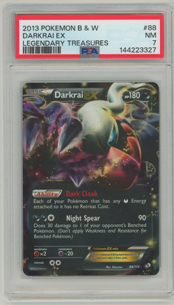 2013 POKEMON BLACK & WHITE LEGENDARY TREASURES #88 DARKRAI EX PSA 7 FRESH GRADE - Image 1