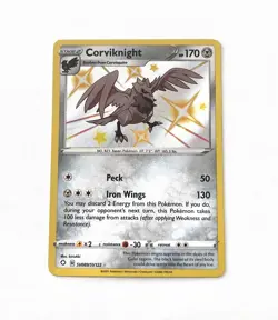 Corviknight SV089/SV122 Shiny Holo Rare Shining Fates Pokemon Card NM - Image 1