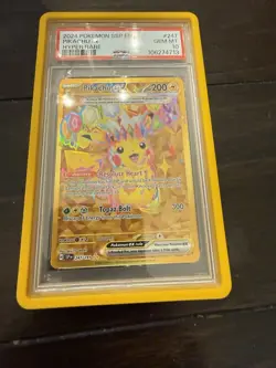 The Pokemon Company Pikachu ex 247/191 Surging Sparks Hyper Rare Holo PSA 10 - Image 1