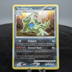 Pokemon Tyranitar Lv.57 17/123 Mysterious Treasures Holo Rare LP 2007 TCG⭐ - Image 1