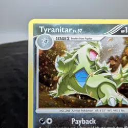 Pokemon Tyranitar Lv.57 17/123 Mysterious Treasures Holo Rare LP 2007 TCG⭐ - Image 3