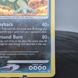 Pokemon Tyranitar Lv.57 17/123 Mysterious Treasures Holo Rare LP 2007 TCG⭐ - Image 5