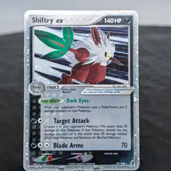 Pokemon TCG Shiftry EX Crystal Guardians Holo Card 97/100 MP Nice but Creased - Image 1