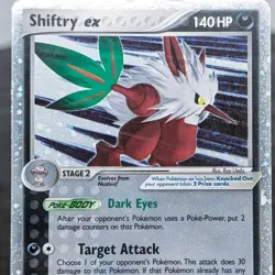 Pokemon TCG Shiftry EX Crystal Guardians Holo Card 97/100 MP Nice but Creased - Image 2