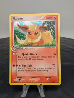 Pokemon Flareon Holo Pop Series 3 2/17 LP Rare Eeveelution TCG Card 2006 🔥 - Image 1