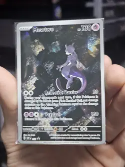 💥 Pokemon 151 Mewtwo 052 Scarlet & Violet UPC Black Star Promo Card Holo Sealed - Image 2