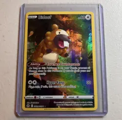 Pokemon TCG Bidoof Holo Ultra Rare Card Crown Zenith: Galarian Gallery GG29/GG70 - Image 1