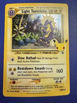 Pokemon Celebrations Light Toxtricity SWSH137 Sword & Shield Promo Card Holo NM- - Image 1
