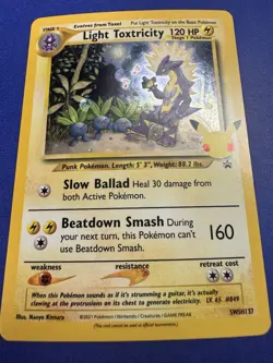 Pokemon Celebrations Light Toxtricity SWSH137 Sword & Shield Promo Card Holo NM- - Image 2