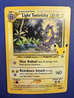 Pokemon Celebrations Light Toxtricity SWSH137 Sword & Shield Promo Card Holo NM- - Image 3