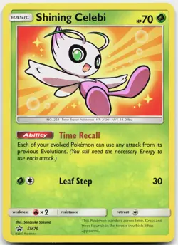 Shining Celebi - SM79 Holo Promo Sun & Moon Promo Pokemon Holo Lightly Played - Image 1
