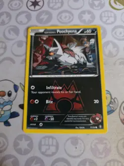 Team Magma's Poochyena - 17/34 - Common MP, English Pokemon Double Crisis - Image 1