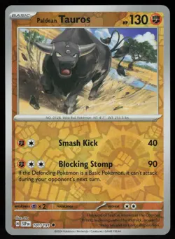 Paldean Tauros 101/191 Uncommon Surging Sparks Pokemon Reverse Holo Near Mint - Image 1