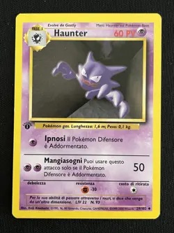 Pokemon Haunter 29/102 Set Base Prima Edizione Wizards ITA Carte Vintage A1 - Image 1