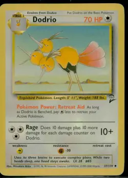 Pokemon TCG Base Set 2 Dodrio LP - Image 1