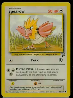 Pokemon TCG Base Set 2 Spearow LP - Image 1