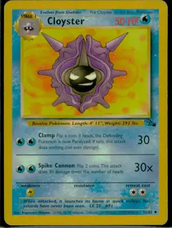 Cloyster Fossil LP Pokemon TCG - Image 1