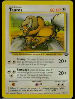 Pokemon TCG Jungle Tauros LP - Image 1