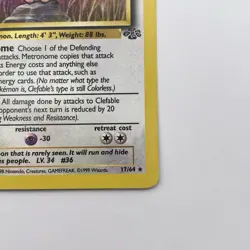 Clefable 17/64 Jungle LP Rare WOTC Pokemon TCG Vintage Single - Image 5