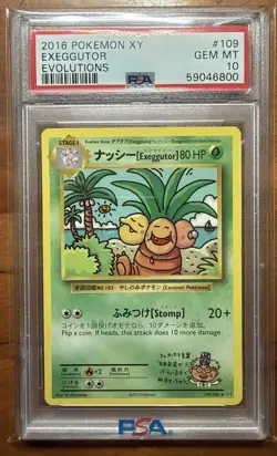 PSA 10 2016 Pokemon XY Evolutions Exeggutor #109 Secret Rare - Image 1